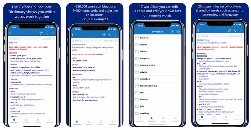 App tra từ điển tiếng Anh Oxford Collocation Dictionary